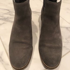 Cole Haag Signature grey suede booties